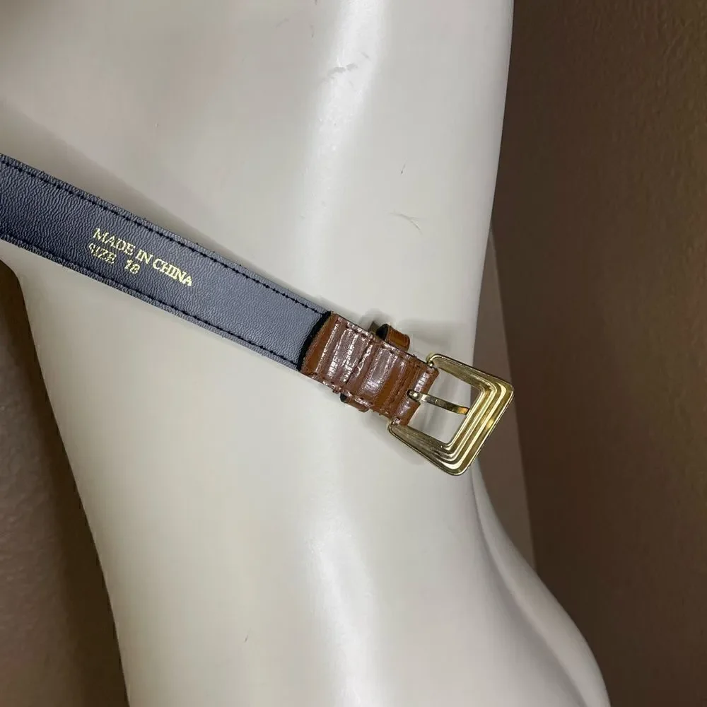 Vintage brown and gold belt